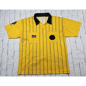 USSF MENS SIZE LARGE Pro Soccer Referee Jersey Official Sports Yellow